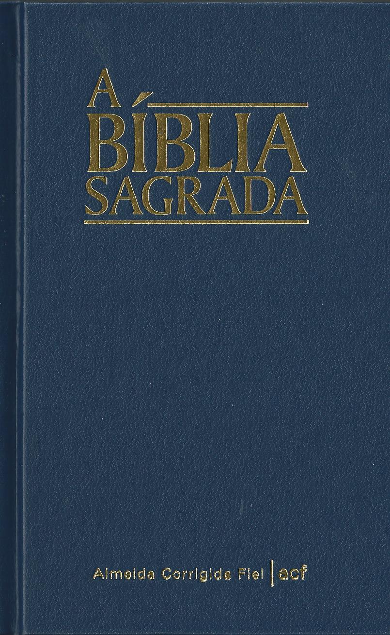 Portugais, Bible du Brésil Almeida Corrigida Fiel, moyen format, bleue