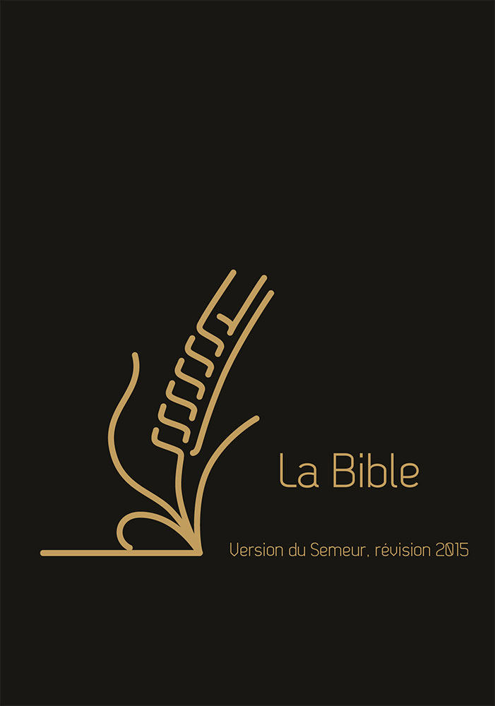 Bible Semeur 2015, compacte, noire - couverture souple, cuir, tranche or