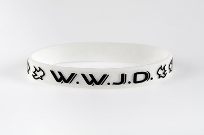 BRACELET "WWJD" - BLANC