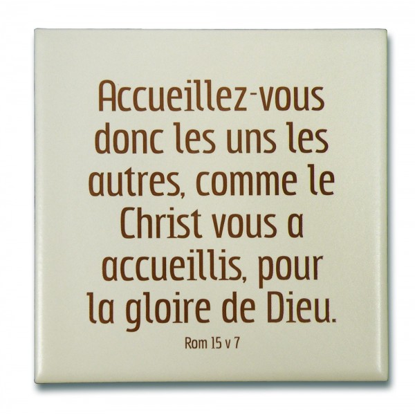 CÉRAMIQUE MOT D'ORDRE 2015 ROMAINS 15.7 10 X 10 CM