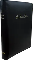 Bible Segond 1910, gros caractères, noire - couverture souple, avec zipper, tranche or, onglets