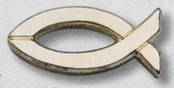 Pin's ichthus doré