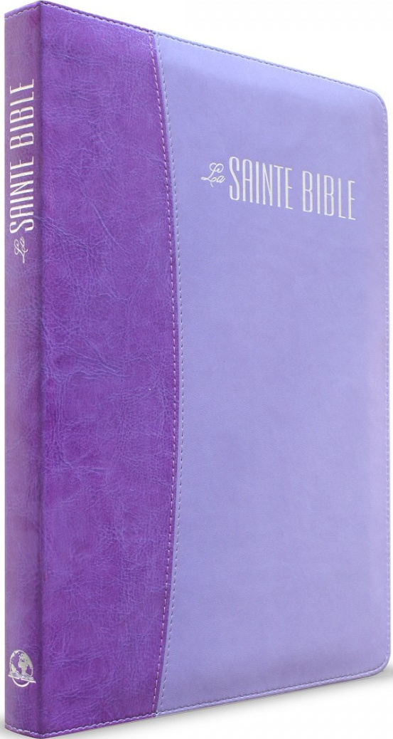 Bible Segond 1880 révisée, confort, duo parme - Esaïe 55, couverture souple, vivella, avec zipper