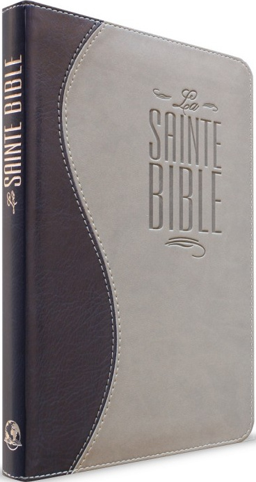 Bible Segond 1880 révisée, compacte, duo bleu nuit gris - Esaïe 55, couverture souple, vivella, avec zipper 
