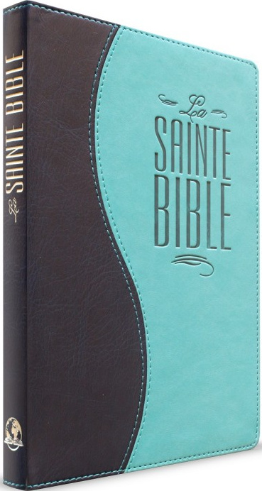 Bible Segond 1880 révisée, compacte, duo bleu nuit turquoise - couverture souple, vivella