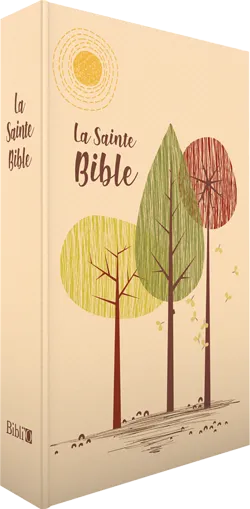Bible Segond 1910 - compacte, arbre et soleil, souple similicuir, couverture illustrée, tranches or