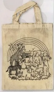 Sac en coton à colorier - Arche de Noé
