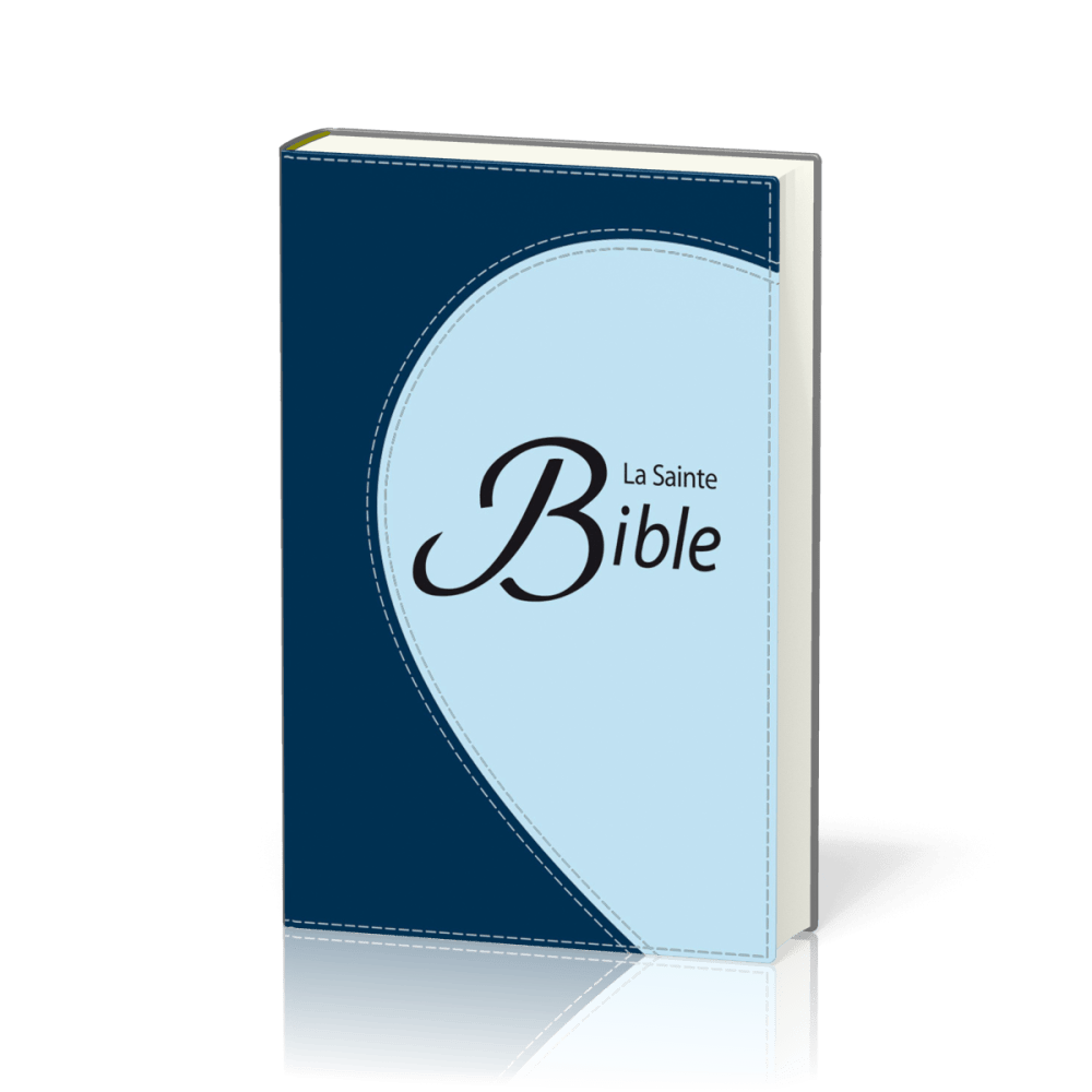 Bible Segond 1910, de poche, duo bleu - couverture souple , tranche argent, signet