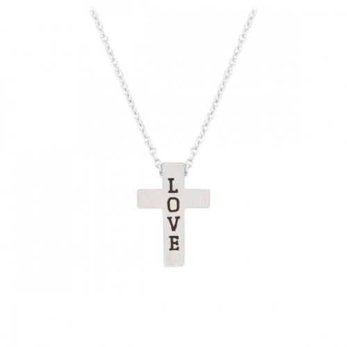 Collier avec pendentif croix "Love"