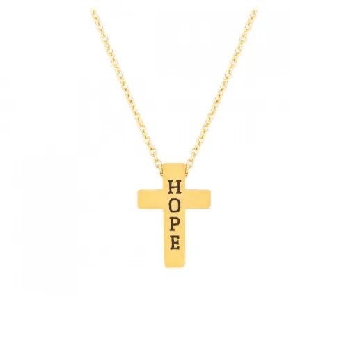 Collier avec pendentif croix "Hope"