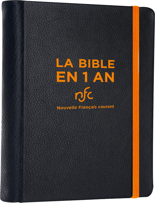 Bible Nouvelle Français courant, Bible en un an - rigide simili cuir noir - avec deutérocanoniques