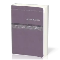 Bible Segond 1910, gros caractères, flexa parme, tranche argent