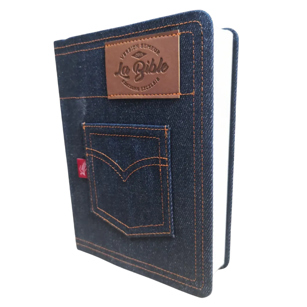 Bible Semeur 2015, compacte, couverture jeans souple bleue - tranche blanche