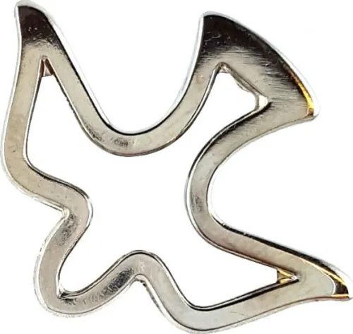 Pin's colombe évidée, argent