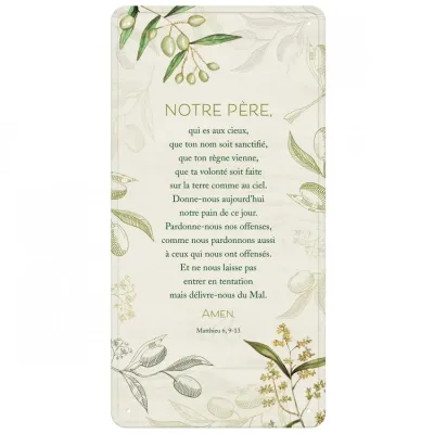Plaque vintage "Notre Père"