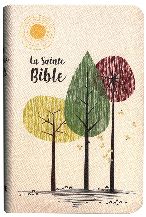 Bible Segond 1910 - compacte, arbre et soleil, souple similicuir, couverture illustrée, tranches or