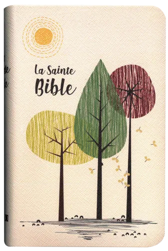 Bible Segond 1910 - compacte, arbre et soleil, souple similicuir, couverture illustrée, tranches or