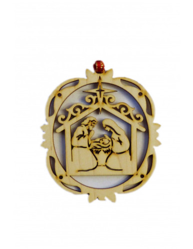 Pendentif en érable 8.9cm - Crèche