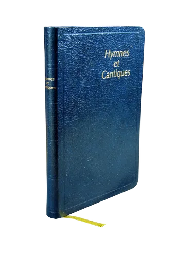 Hymnes et cantiques, grand format, souple, bleu, tranche or - recueil de chants