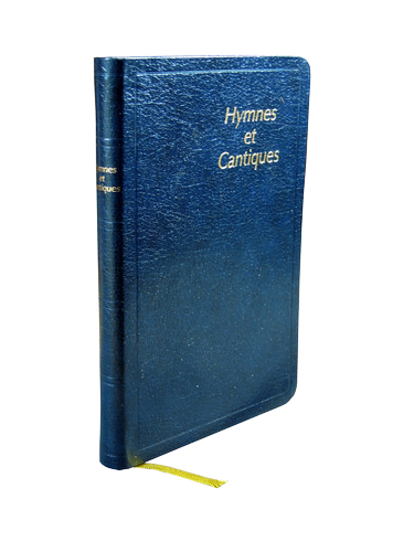 Hymnes et cantiques, grand format, souple, bleu, tranche or - recueil de chants