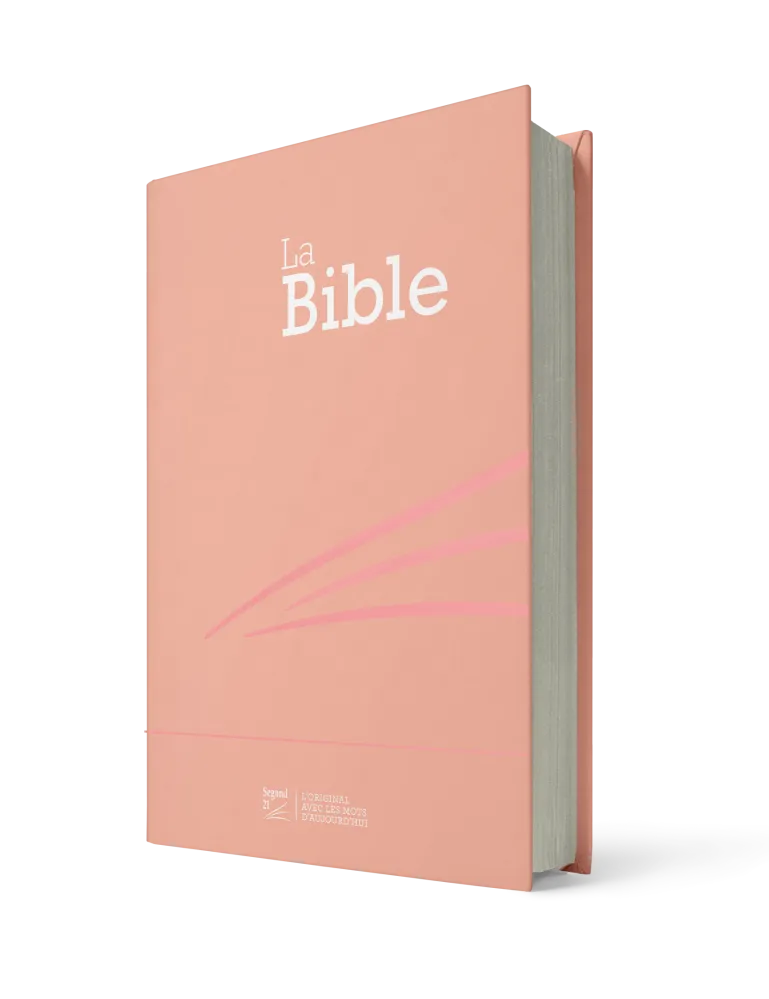 Bible Segond 21 compacte - couverture rigide skivertex rose guimauve