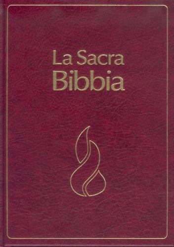 Italien, Bible NR d'étude à parallèles - rigide, grenat