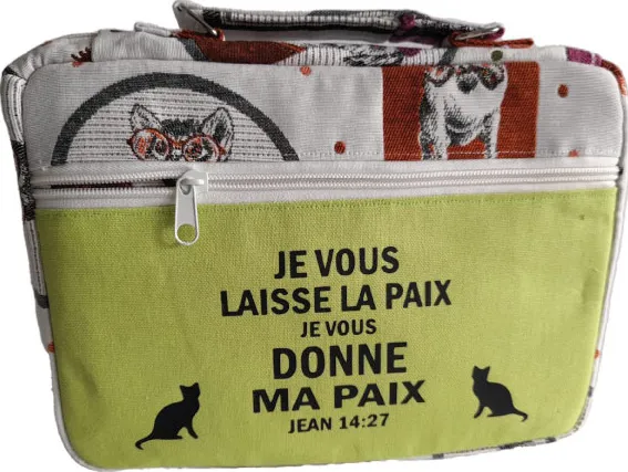 Sacoche Bible, Taille L, "Je vous laisse la paix…" Jean 14.27