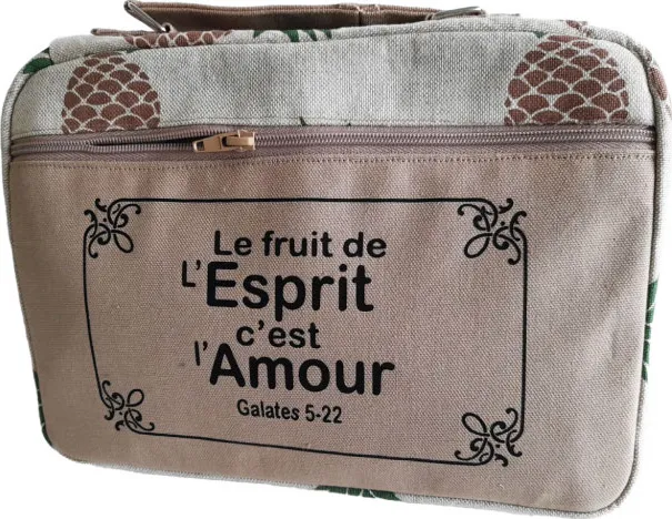 Sacoche Bible, Taille M, "Le fruit de l'Esprit…" Galates 5.22