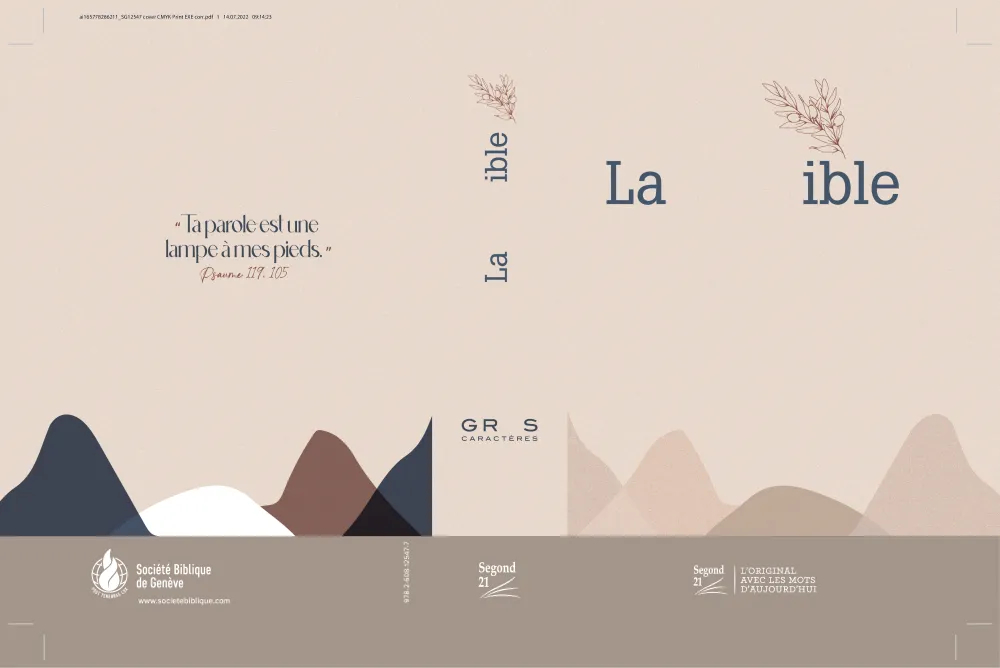 Bible Segond 21, gros caractères, - modèle rigide toilé matelassé - La Maison de la Bible x Sœur_co