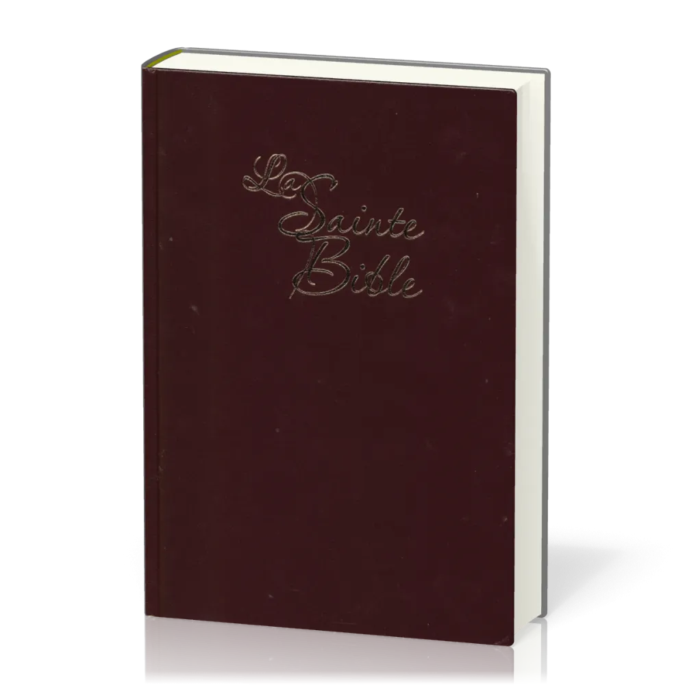Bible Segond 1910, couverture rigide grenat, gros caractères