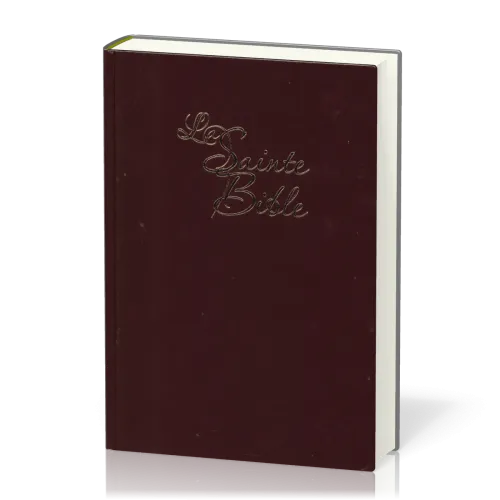 Bible Segond 1910, couverture rigide grenat, gros caractères